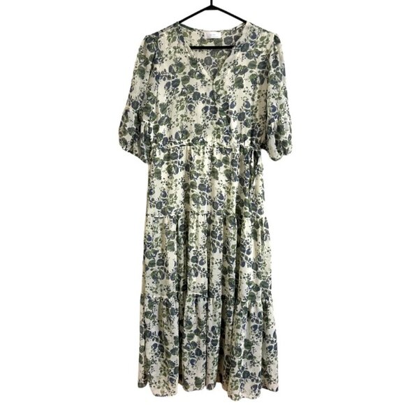 Oak + Fort Floral Midi Dress - Picture 4 of 12